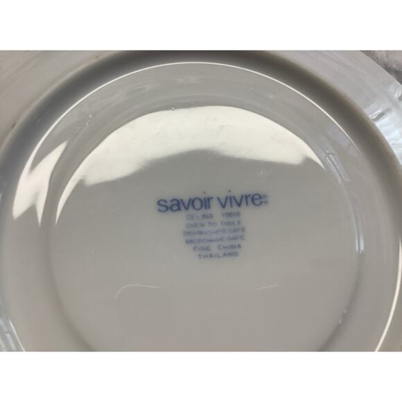 Set of 4 Savoir Vivre "Celina" Flat Cup and Saucer Set.  Vintage China - Picture 5 of 5